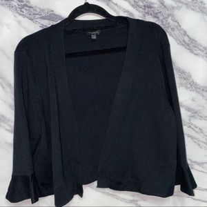 Talbots Flutter Sleeve Cropped Cardigan